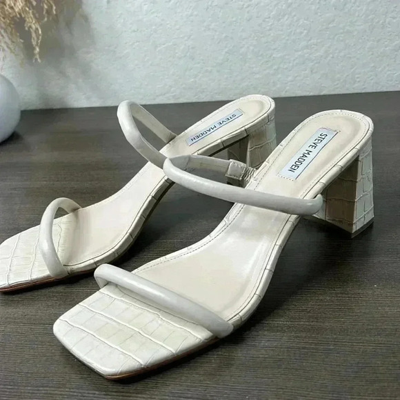 NEW Steve Madden Lilah Heeled Sandals, Bone White, Size 10 - Picture 10 of 10